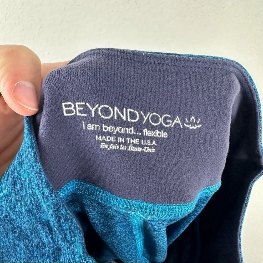 Beyond Yoga Blue Space Dye Tie Cropped Leggings Size 2
